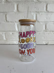 Happy Looks Good Glass Cup