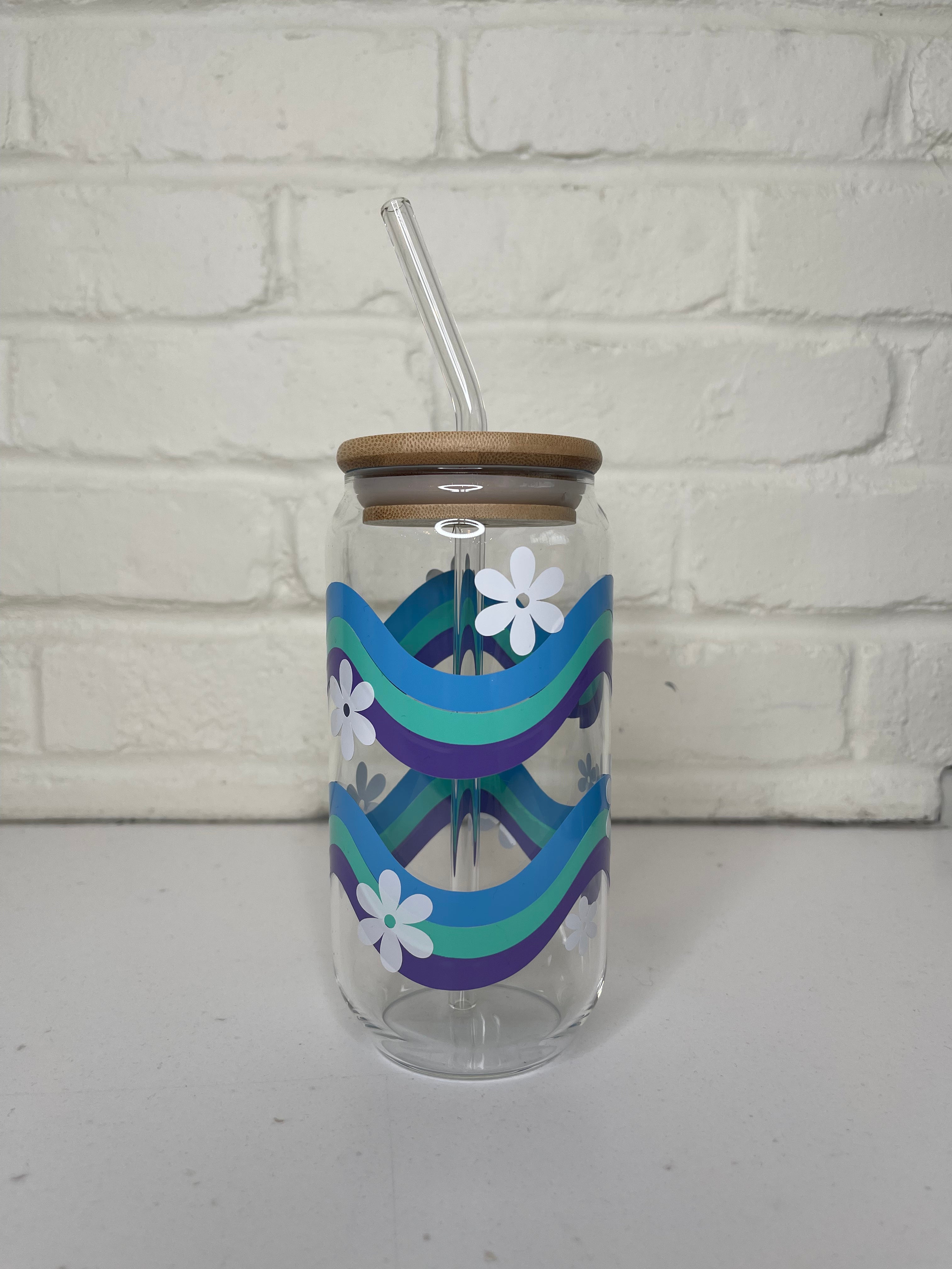 Flowers Glass Cup