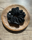 Black Faux Leather Scrunchie