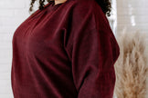 Willa in Textured Burgundy Pullover