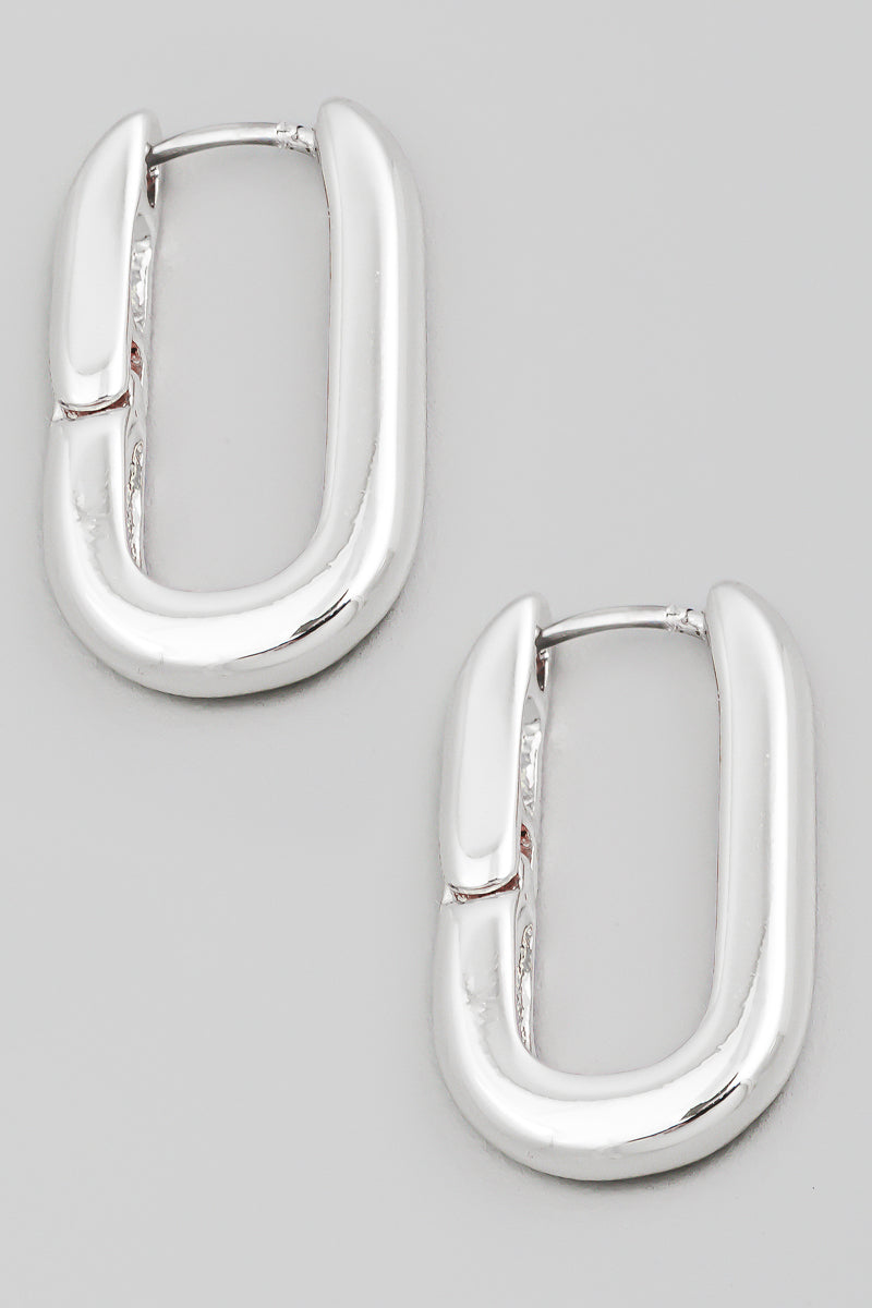 Mini Oval Hoop Huggie Earrings