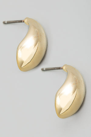 Metallic Teardrop Post Earrings