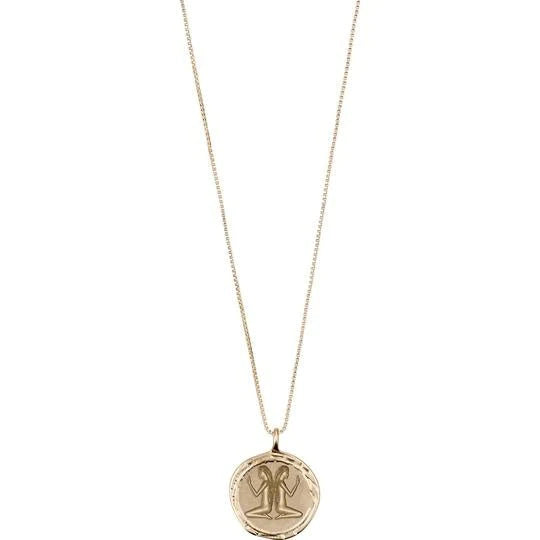 Gemini Horoscope Necklace Gold Plated Crystal