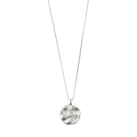 Libra Horoscope Necklace Silver Plated Crystal